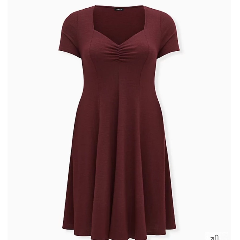 TORRID MINI SLUB RIB FLUTED DRESS